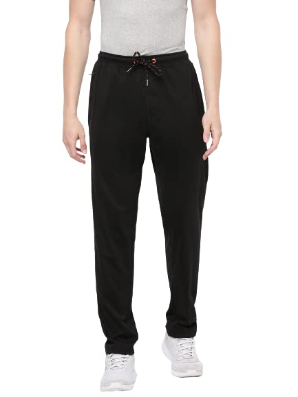 Image of Macroman M-Series Pro Lounger for Men in Cotton Poly Fabric Moisture-Wicking Casual Wear Pants with Sporty Neon Accents & Mesh Panels