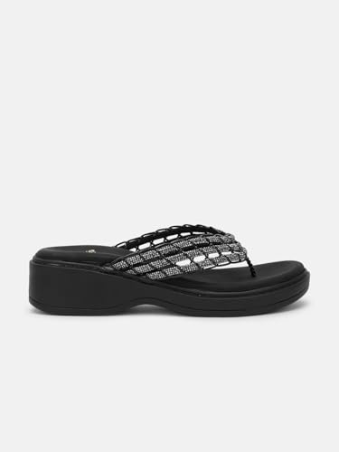 Image of Marc Loire Women's Embellished Slip-On Platform Heel Fashion Sandal for All Occasion