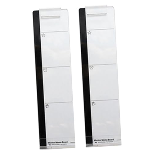 LIFKOME 2個 パソコンモニター横用透明メモボード 付箋整理可能でデスク整理に 簡単貼付けオフィス用メッボード 事務作業効率化オフィスガ