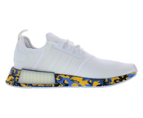 Image of adidas NMD R1 Mens Shoes Size 7.5, Color: White /Multi-Colored