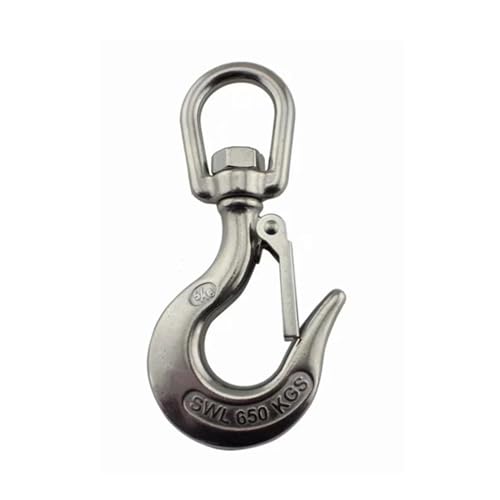 Crochet de levage pivotant inox 304 finition durable charge 650 kg