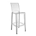 Kartell Tabouret One More Please, 2 Pièces, Cristal, Hauteur d'assise 75 cm