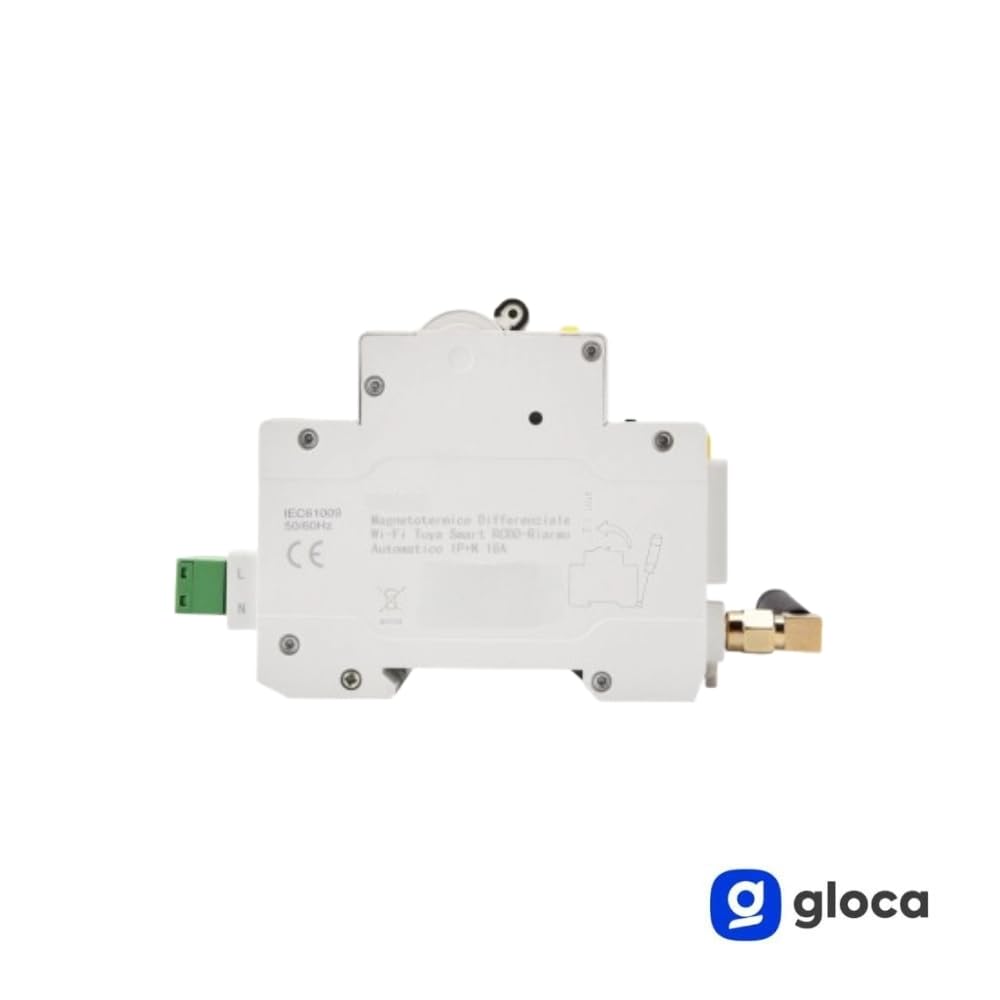 gloca Differenziale Magnetotermico Wi-Fi Smart Con App Tuya Smart RCBO Riarmo Automatico Tramite APP 3M 1PN 16A 6KA 30mA 220V