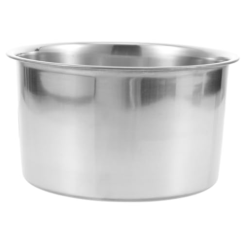 BEBEMOKO Wooden Barrel Rice Liner Reusable Rice Container Stainless Steel Rice Bowl Reusable Barrel Liner Steaming Bowl Stainless Steel Liner for Wood Bucket Household Bucket Liner Silver