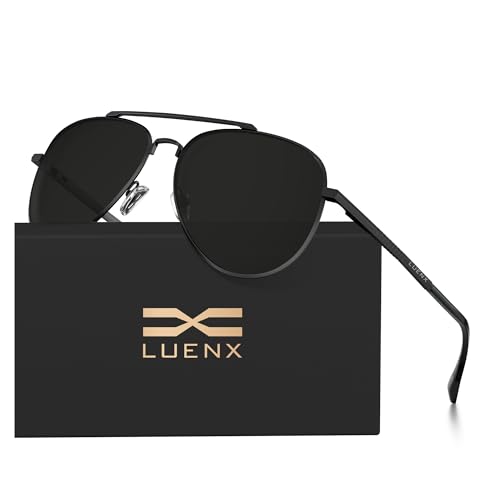 LUENX Aviator Sunglasses for Men Women Polarized Driving Classic Shades - UV 400 Protection with Accessories 60MM - Image 3