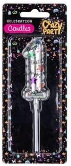 Candle Birthday Printed Metallic No-1