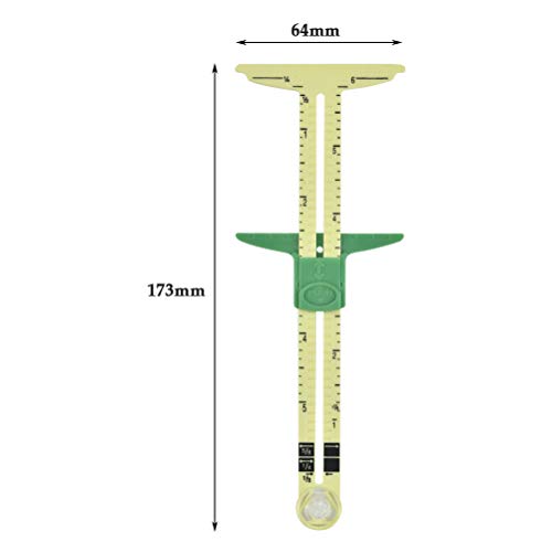 FOCCTS 5-in-1 Sewing Ruler Tool, Sewing Gauge Ruler as T-Gauge, Hem Gauge, Seam Allowance, Buttonhole Spacer and Circle Compass Sliding Gauge Measuring for Beginner Work - Thumbnail 3