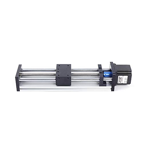 100/200/300mm GGP Ball Screw Linear with Nema 23 Stepper Motor, Linear Guide Slide Table Ball Screw Motion Rail CNC Linear Guide Stage Actuator (300mm)