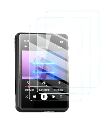UYRUREL �X�N���[���v���e�N�^�[ MECHEN M3 2.4�C���` �t���^�b�`�X�N���[��MP3�v���[���[�p ���𑜓x�Ϗ��t�B���� HD�N���A�u���[���C�g�J�b�g �C�A�h�~ �ȒP���t���L�b�g�t�� 3���p�b�N