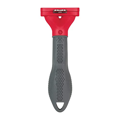 Image of FURminator Dog deShedding Tool, Undercoat deShedding Brush For Small Dogs, Red