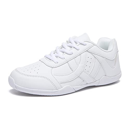 Danzcue Womens Girls Cheer Shoes White, Cheerleading Athletic Shoes3