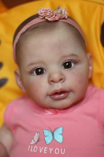 Zero pam Reborn Baby Mädchen-57CM Reborn Puppen Lebensecht Babypuppe Wie Echtes Silikon Baby Puppe Echte Babypuppe Puppe Wie Echtes Baby – Bild 3