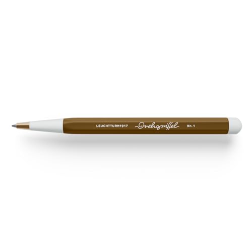 Image of LEUCHTTURM1917 Gel Pen Drehgriffel No.1 Spicy Brown | Document Proof Black Ink, Twist Mechanism, 0.5mm Tip, Premium Writing Pen, Gift for Writers