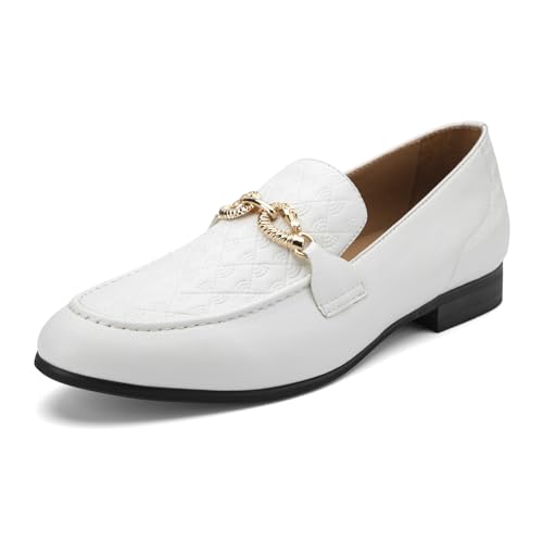 Image of Meijiana Men's Fashion Classic Microfiber PU Leather Loafers and Weeding Dress Shoes for Men
