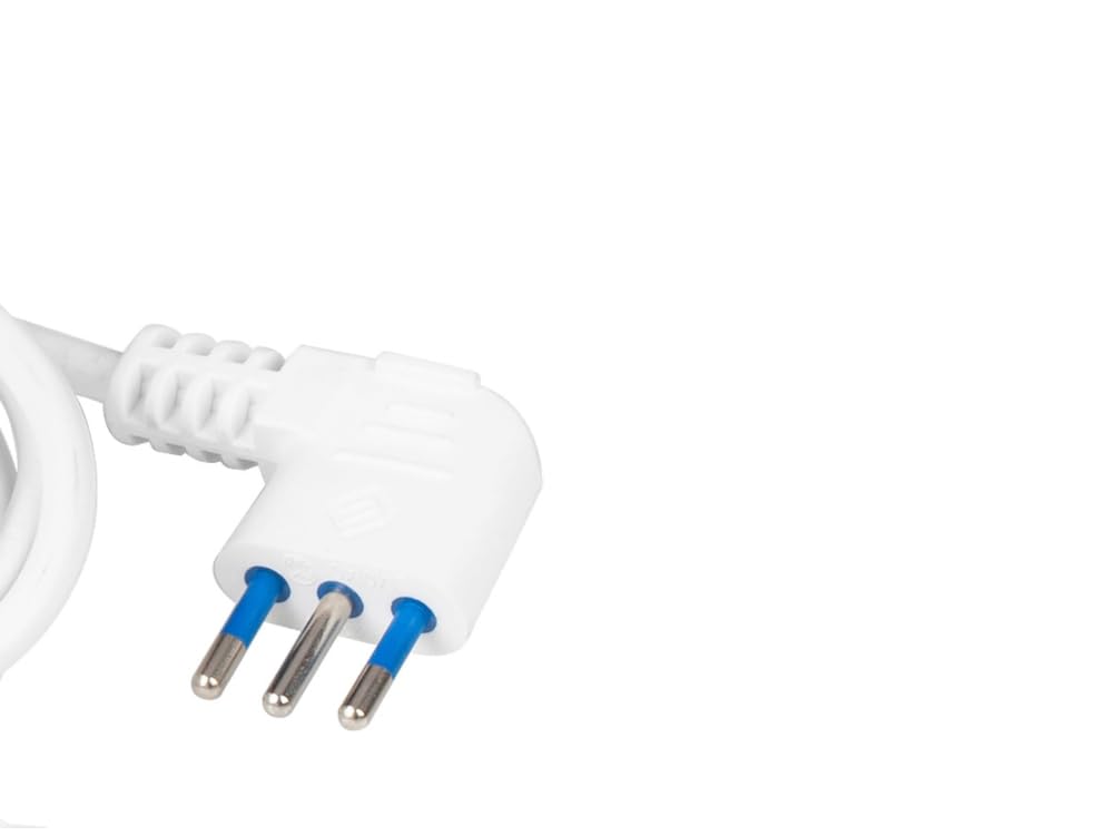 Prolunga Con Interruttore E Protezione Sovratensioni - Cavo Bianco 2 Metri, Spina Angolare 10A, Presa Shuko - Foto 6