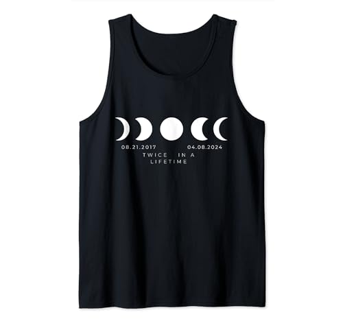 Eclipse solar total bordado 2024 Camiseta sin Mangas