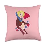 DC Super Hero Girls Supergirl Stars Throw Pillow