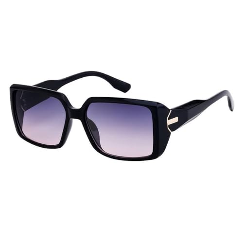 Lunettes de soleil rectangulaires vintage contre l'éblouissement avec monture épaisse punk