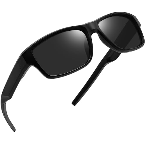 Image of Joopin Rectangle Sports Sunglasses Polarized UV Protection Shades for Men | Wrap Around Sun Glasses, Trendy Plastic Frame, TAC Lens, Safety, Driving, Running, Fishing, Cycling, Hiking