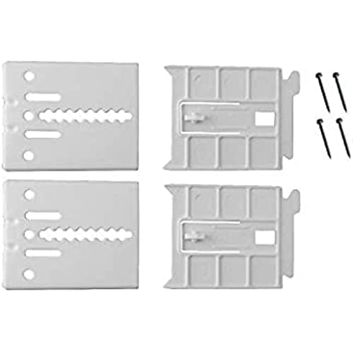 Kirsch 6712, 2 1/2&rdquo; Continental Curtain Rod Bracket Clarence 3 1/2 to 5 inches, Color: White...