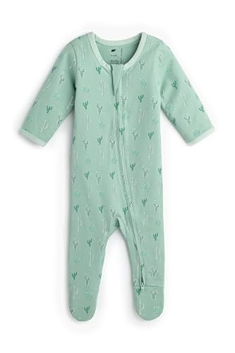 Image of monica + andy Double Zipper One Piece, 100% Organic Baby Clothes for Girls & Boys, Unisex, Preemie, Newborn & Infant Sizes