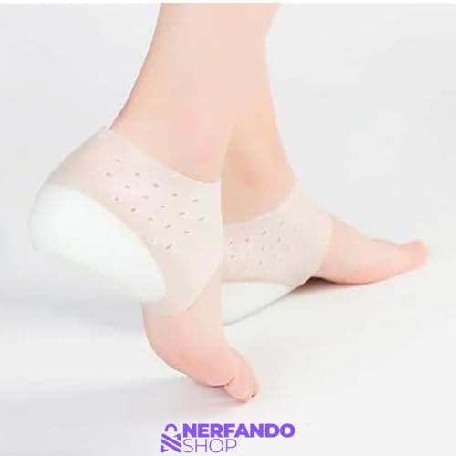 Par Meias Pés Conforto Plantar Fascite Esporão Calcanhar Dor Alívio Ortopédica Gel Silicone Meia Cor