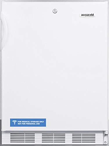 Summit Appliance FF6LWBI Built-in Undercounter All-Refrigerator for General Purpose Use with Front Lock, Automatic Defrost, Interior light, Adjustable Thermostat and White Exterior