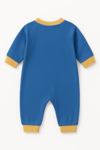 Image of Bold N Elegant Full Sleeve Footless Baby Romper Onesie Front Button Bodysuit Jumper for Newborn Baby Boys Girls Kids