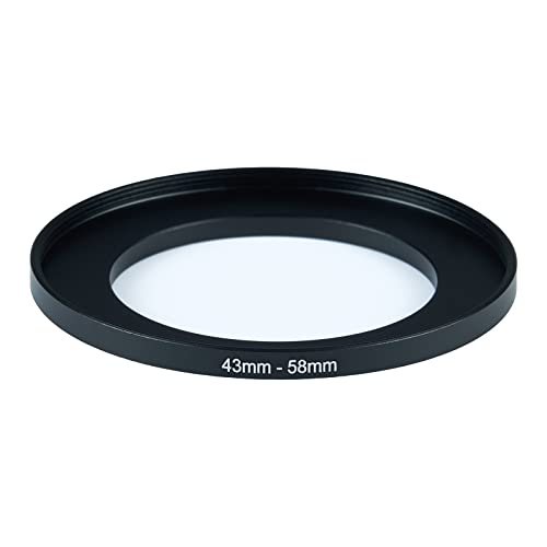 Image of 43mm to 58mm Step-Up Ring Filter Adapter for All Brands UV ND CPL Metal Ring Step-Up Rings Adapter Filter (43mm-58mm)