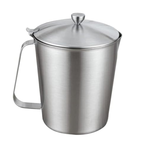 ULTECHNOVO Taza con tapa de acero inoxidable, medidor para dulces y café, taza de café con báscula para leche, arte y bebidas, casa bar