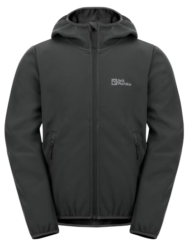 Jack Wolfskin Jungen Fourwinds Kids Softshelljacke, Granite Black, 92 EU