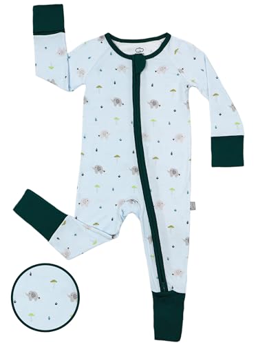 Image of LittleHippo 2-Way Zipper Onesie Romper, Soft Spandex & Viscose from Bamboo One Piece Pajamas, Newborn, Baby Boys & Girls
