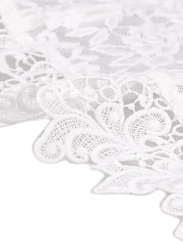 Image of Allegra K Floral Lace Shrugs for Women's Evening 3 /4 Sleeves Formal Elegant Bolero Cardigan