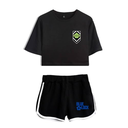 LKY STAR Blue Lock Conjunto Deportivo, Camiseta y Shorts de Anime, Ropa Casual Deportiva