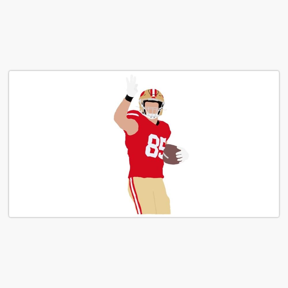 george kittle Window Water Bottle Bumper Sticker Decal 5"