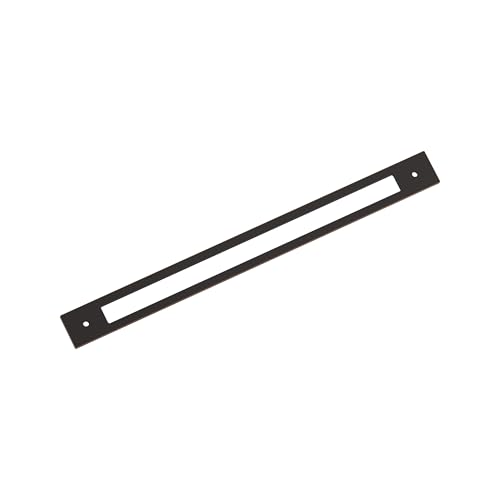 Image of Amerock Medora 12-5 /8 inch Oil-Rubbed Bronze Backplate | Decorative zinc cabinet hardware backplate designed to complement knobs and pulls while protecting cabinet surfaces