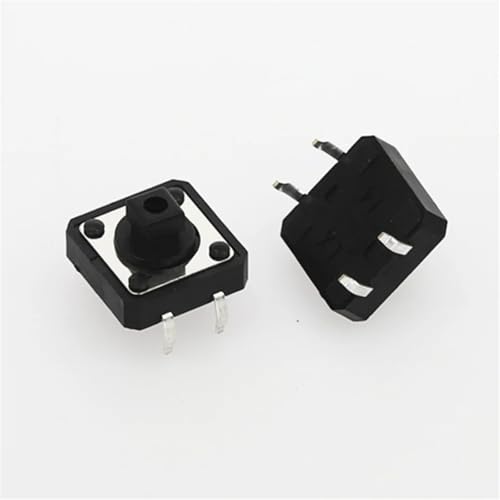Interrupteur tactile 12x12mm avec bouton jaune sensible pour soudure PCB fiable