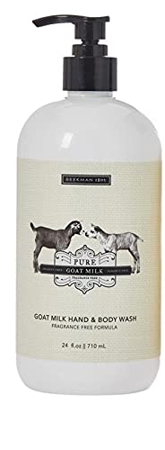 Happy Place Beekman 1802 Supersize Pure Goat Milk Hand & Body Wash (24 fl. oz.) Fragrance Free, 24 Ounce, 762-334