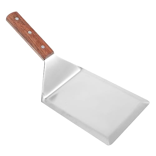 VALICLUD Espátula de Cocina Resistente al Calor con Mango de Madera Espátula para Panqueques Pala Inoxidable Robusta para Barbacoa y Cocina