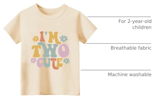 Image of Toddler Boys Girls 2nd Birthday Shirt Outfit for Kids Two Years Old Birthday Gift for Party Short Sleeve Tshirt