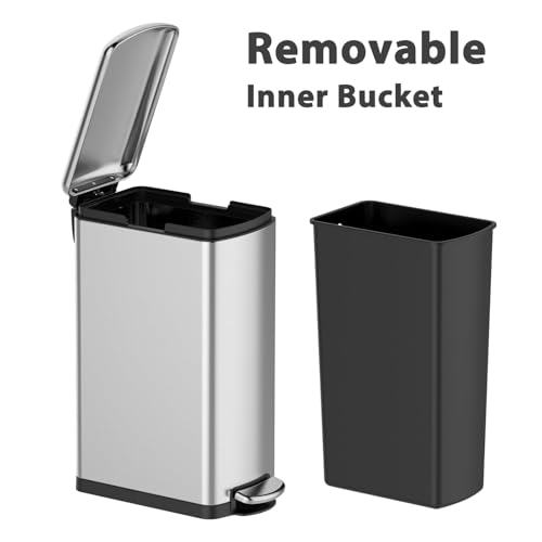 Set de Canecas de Basura Slim Acero Inoxidable 9.5 gal miniatura 5