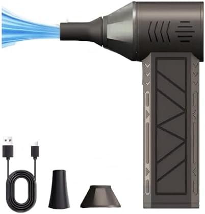 Electric Air Duster-130000RPM Super Power Cordless Air Duster, 3-Gear Adjustable Mini Blower, Powerful LED Lighting fixtures,Fast Charging, Dust Blower for Computer, House, Outdoor and Car