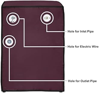 Amazon Brand - Umi. Front Load Washing Machine Cover Suitable for LG 7 Kg, 7.5 Kg, 8 Kg, 8.5 Kg, 9 Kg (63cmsX63cmsX81cms, MAROON)