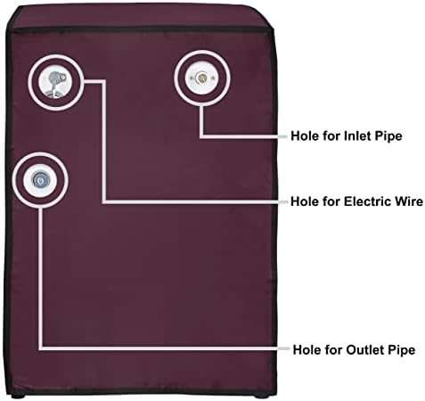 Amazon Brand - Umi. Front Load Washing Machine Cover Suitable for LG 7 Kg, 7.5 Kg, 8 Kg, 8.5 Kg, 9 Kg (63cmsX63cmsX81cms, MAROON)