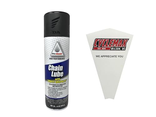 Cyclemax One Pack compatible with Honda Chain Lube with White Graphite 08732-CLG00 Contains One 11oz Can and a Funnel