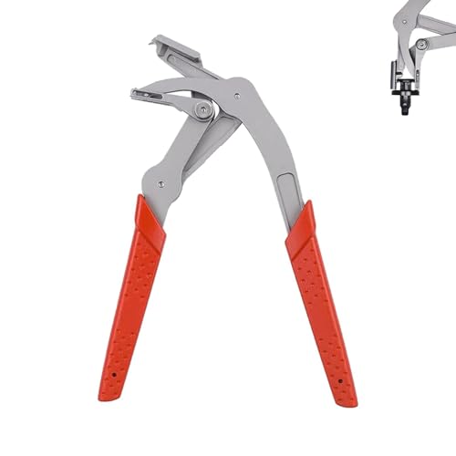 Car Clip Pliers Trim Removal Tool Spring-Loaded Fastener Rivet Remover Damage-Free Auto Door Panel & Interior Exterior Trim Disassembly Tool 17-4 Stainless Steel (Red)