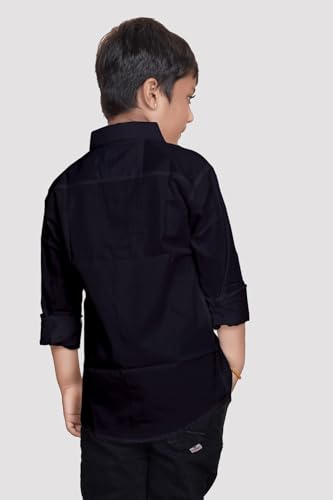Image of Boys Solid Casual Shirt in Cotton Fabric