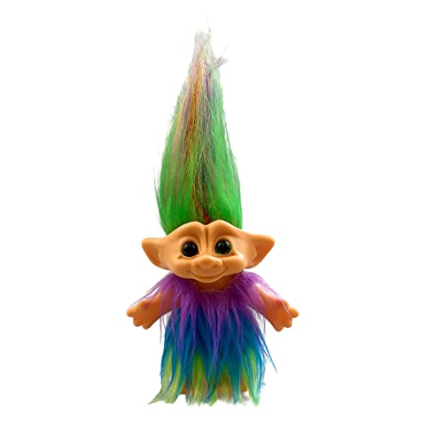 Vintage Troll Dolls Chromatic Adorable for Collections, School Project, Arts and Crafts, Party Favors - 7.5' Tall (Include The Length of Hair) (Victoria)