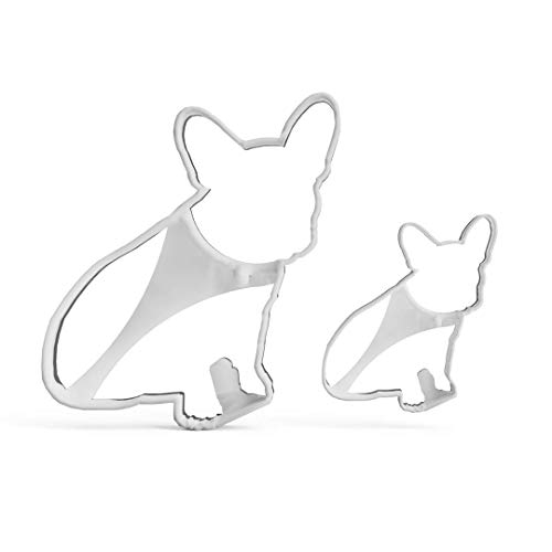 3DREAMS 2er Ausstecher Set French Bulldog │ Frenchy Ausstechform │ Keksausstecher Französische Bulldogge Hund │ Ausstechformen Bully │ Cookie Cutter Geschenk Cover