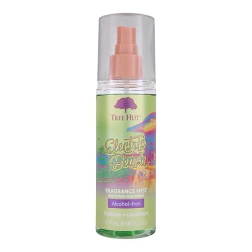 Image of Tree Hut Electric Beach Hair & Body Mist, Alcohol-Free Body Spray, 6 Fl Oz